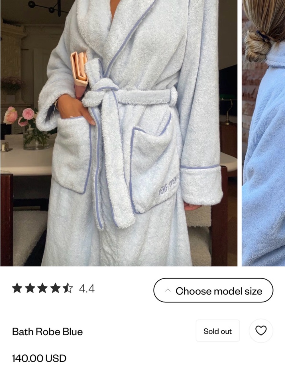 djerf avenue blue bathrobe (sold out!)